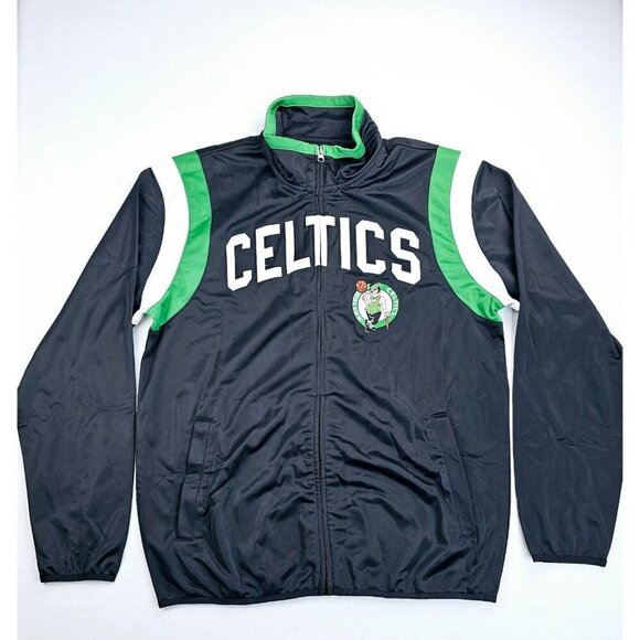 NBA GIII Sports By Carl Banks Sz Large Boston Celtics Full Zip Mens Track Jacket - Picture 1 of 11